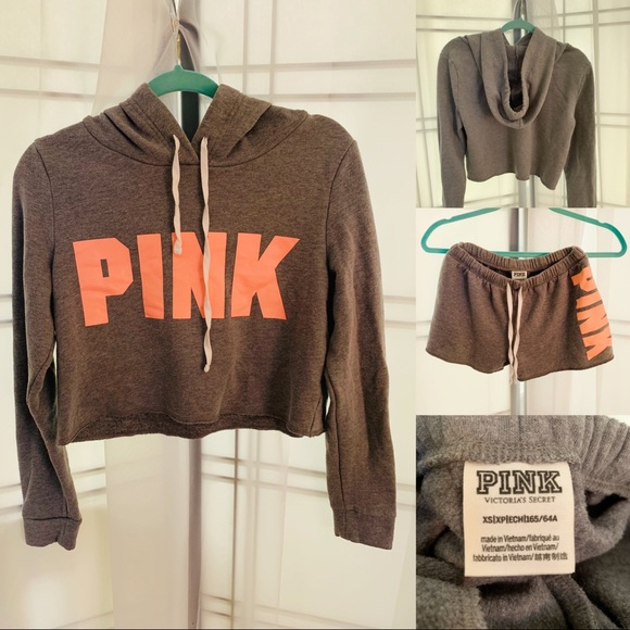 PINK Victoria's Secret Other - 🚨SOLD 🚨Pink // croptop & shorts set
